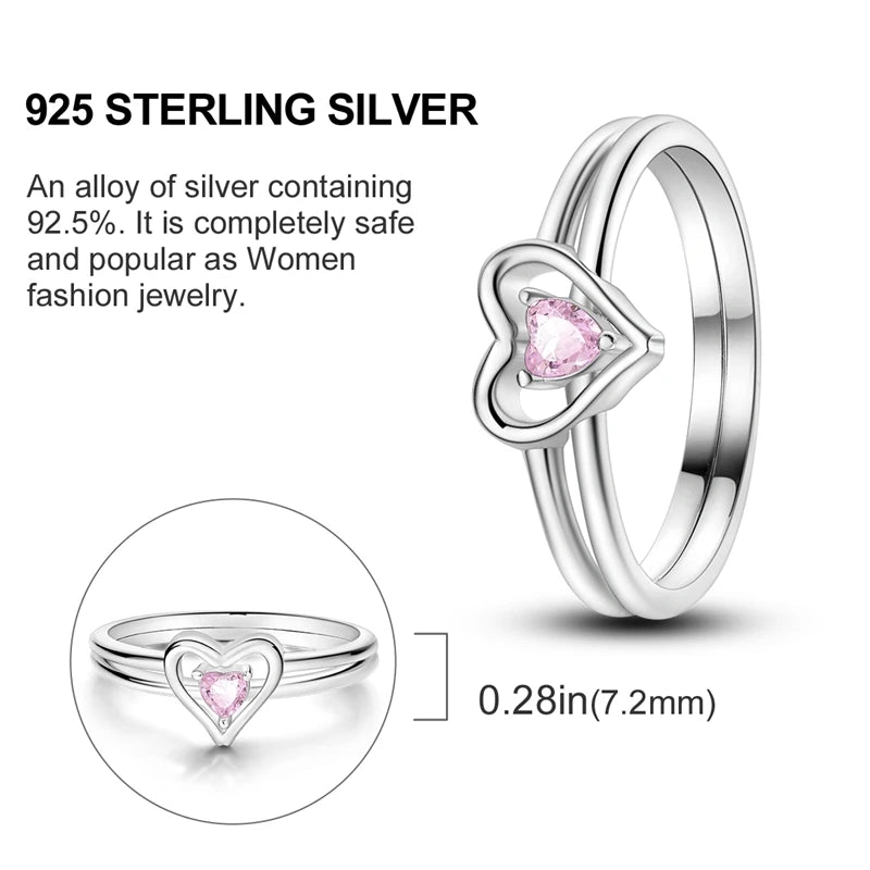 2026 New 925 Sterling Silver Rings Zircon Sparkling CZ Rings Rings For Women Original Wedding Fine Jewelry Accessories Gifts
