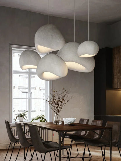Nordic Minimalist Wabi-Sabi E27 LED Pendant Lights Modern Ceiling Chandelier For Dining Room Bedroom Bar Loft Home Hanging Lamp
