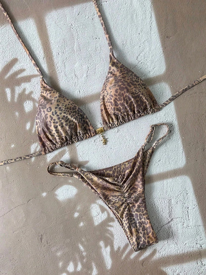 Micro Bikini Women Swimsuit Two-Piece Bathing Suit Woman Swimwear 2026 Sexy Leopard Push Up Thong Bikinis Sets Beachwear Summer