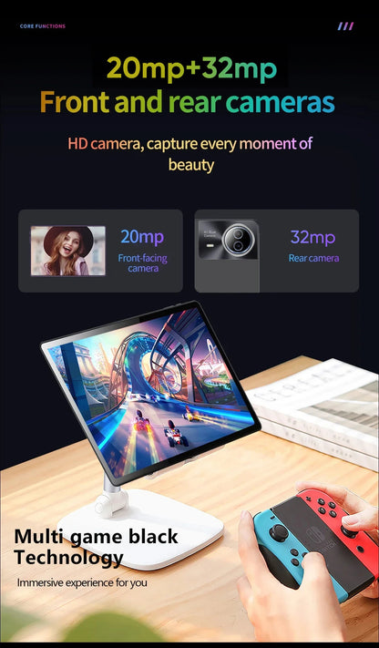 New Upgraded Global Version Android 15 Tablet 14 inch Tablets 20GB 512GB 12900mAh Large Battery BT5.0 5G WiFi GPS Google Play