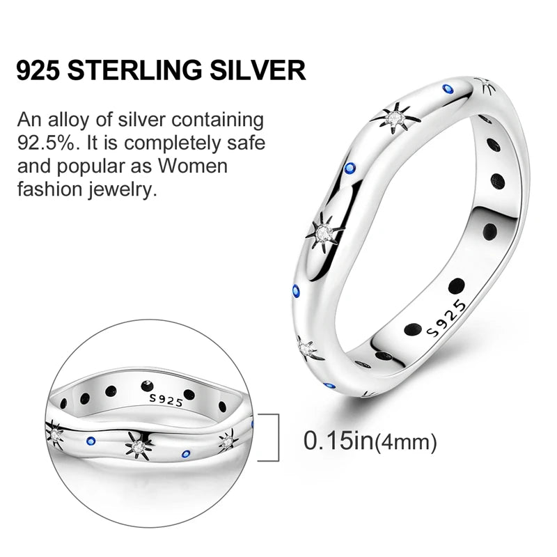 2026 New 925 Sterling Silver Rings Zircon Sparkling CZ Rings Rings For Women Original Wedding Fine Jewelry Accessories Gifts