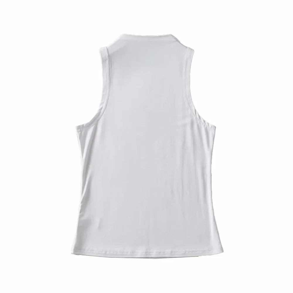 2024 Summer NEW Arrival Women Solid Color Causal Sexy Croped-Top Sleeveless Tank Streetwear