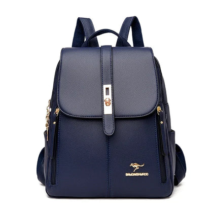 Women Large Capacity Backpack High Quality Leather Vintage Bags for Women School Bags Travel Rucksack Ladies Bookbag Knapsack