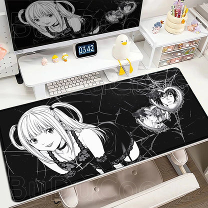 New Misa Amane Light Yagami Desk Mat Death Note Anime Mousepad Computer Gamers Lock Edge Mouse Pad Gaming E-sports Keyboard Pads