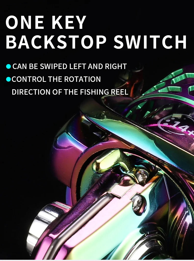BILLINGS Spinning Reel 22LB Max Drag 14+1BB Ultra Smooth Professional Fishing Reel 5.0:1/4.7:1 Gear Ratio CNC Metal Spool Fishing Reels Wheel For Freshwater Saltwater