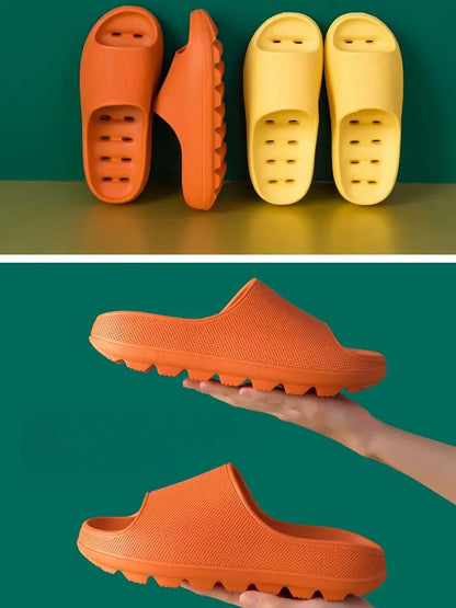 Men's Bathroom Bathing Slippers Women's New Summer Indoor Home Eva Anti-Slip Anti-Odor Couple Shower Leakage Quick-Drying Slippers for Women