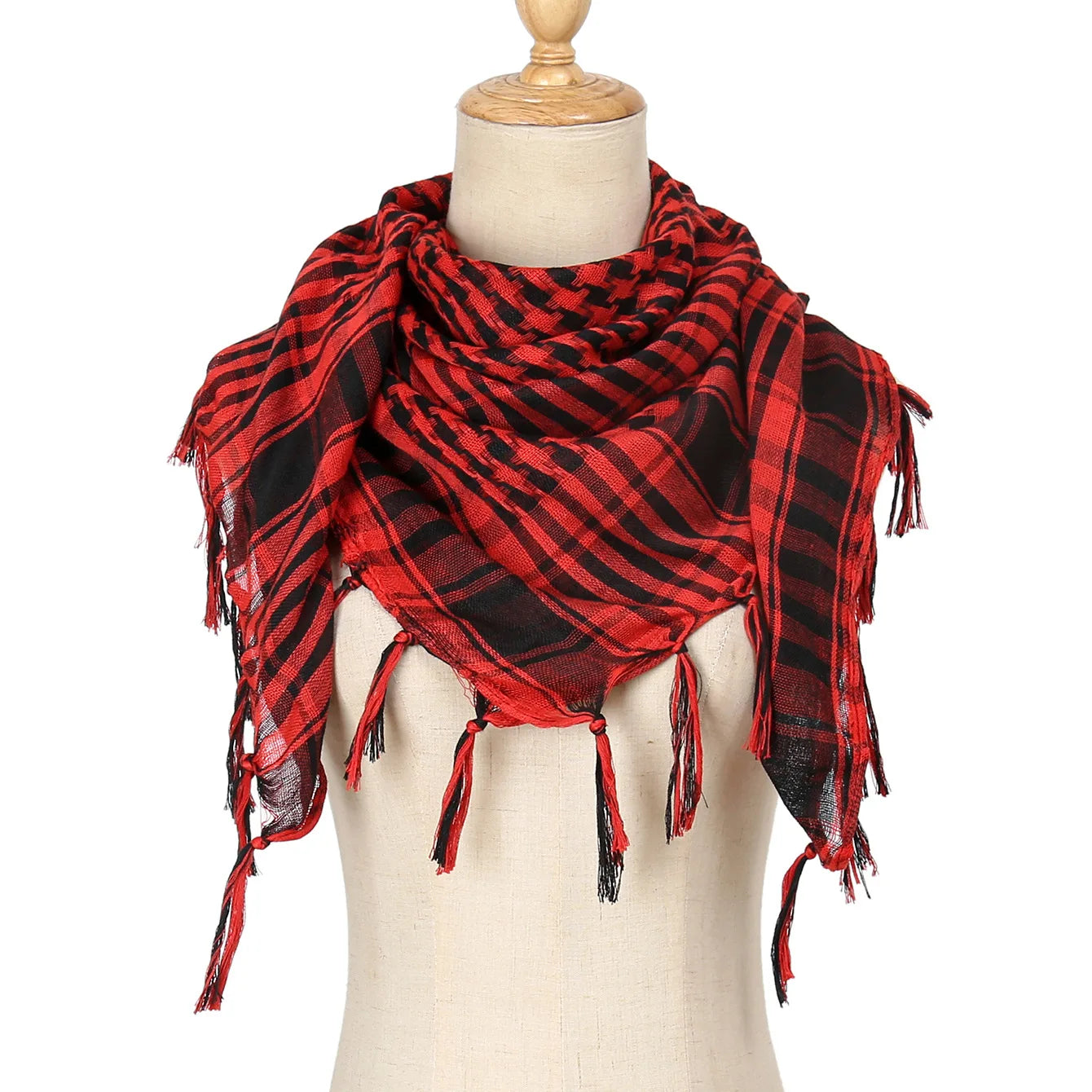 2024 New Plaid Hijab Scarf for Men and Women Arab Desert Headscarf Soft Tactical Hiking Scarves Unisex Turban Military Shawl