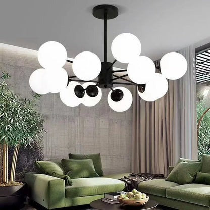 Modern Lustrous Glass Chandelier Ceiling Light Elegant Indoor Lighting for Living Room Dining Room - Luxury Room Decoration