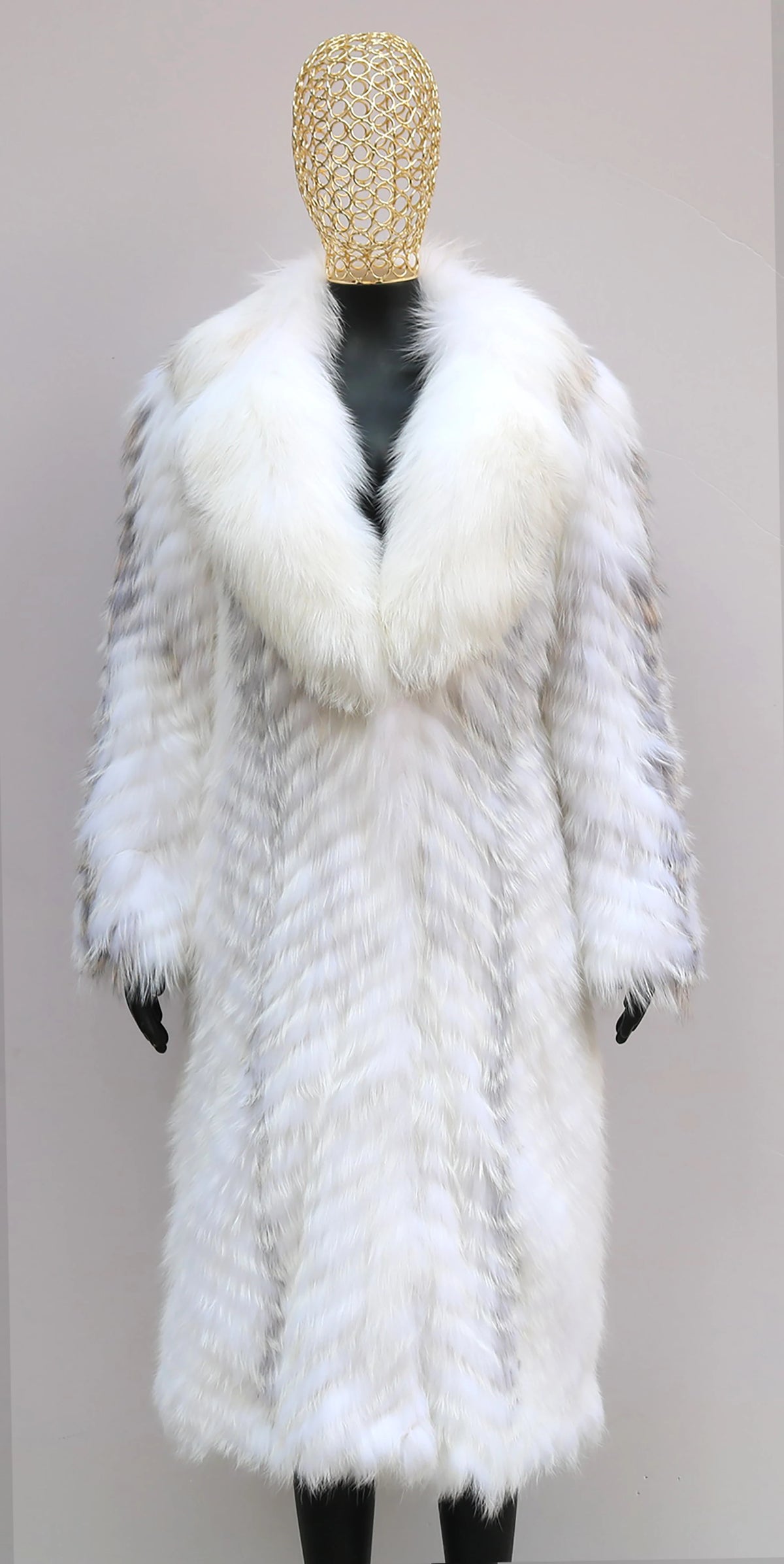 2025 Women's Real Fox Fur Winter Coat X-Long Natural Fluffy Luxe Jacket Streetwear Fashion