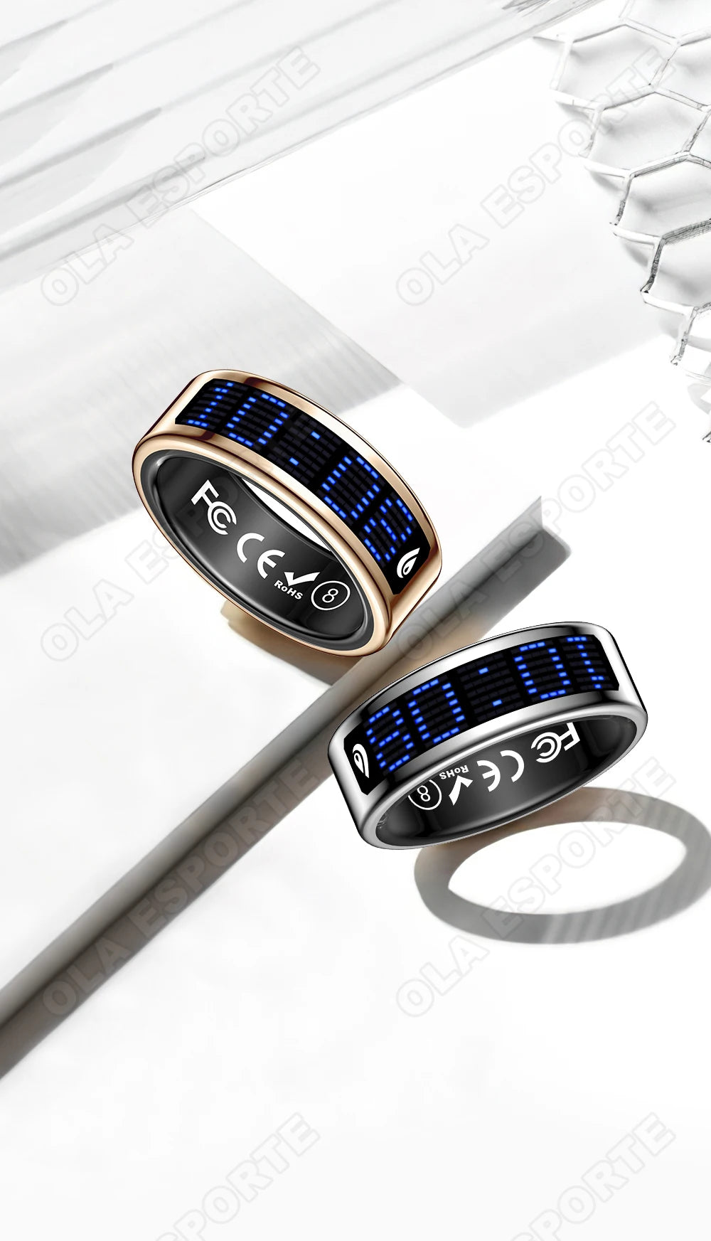 2026 Smart Ring with Touch Display Screen, Wireless Charging, Health Manager, 5 ATM Waterproof For Men Women Smart Rings R12 R08