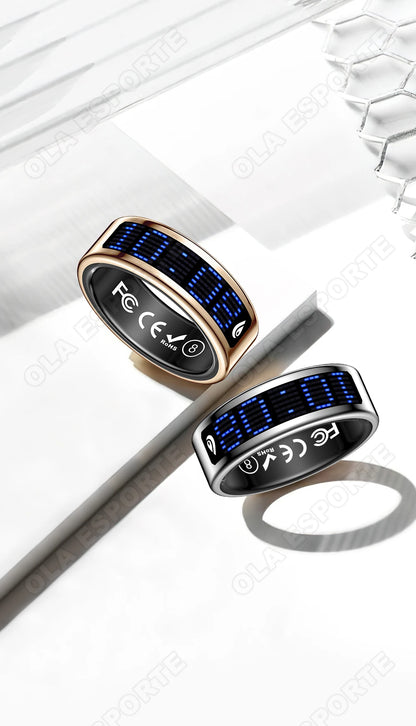 2026 Smart Ring with Touch Display Screen, Wireless Charging, Health Manager, 5 ATM Waterproof For Men Women Smart Rings R12 R08