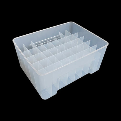 New 40 Grids Plastic Fishing Tackle Box Lined Box Webfoot Octopus Egi Storage Organizer Box Squid Jig Hard Lure Sea Tool Case