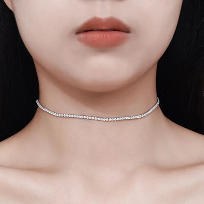 2mm D Color Moissanite Dia Woman Pendant Sier Necklace For Women Chains Party Bridal Fine Jewelry 925sterling Silver Necklace