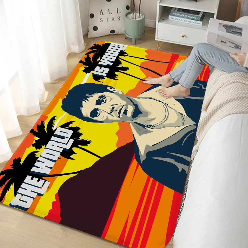 Movie Scarface Room Mats Anti-slip Absorb Water Long Strip Cushion Bedroon Mat Household Carpets