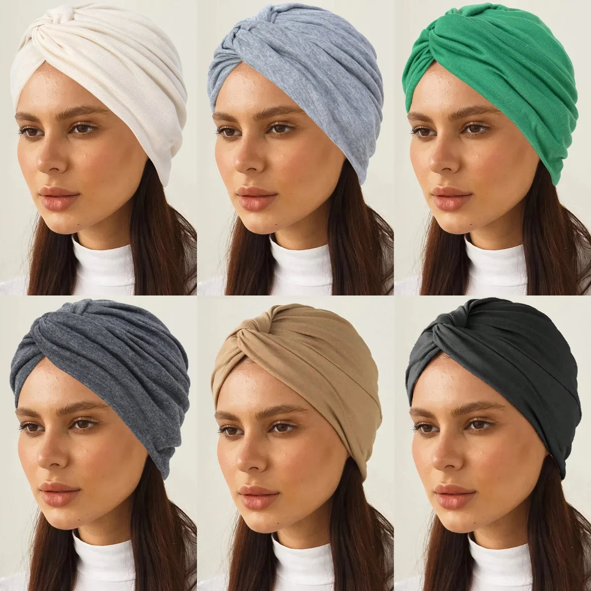 2026 New Soft Strech Ramadan Muslim Hijab Caps Fashion Headwear Women's Headscarf Solid Color Hair Care Turban Bonnet