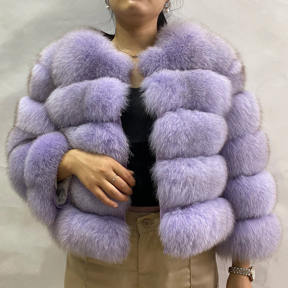 Winter Women's Cold Coat Top Fox Jackets For Women clothing Natural Real fox Fur Jacket Coats For Women Fur Jacket In Promotion