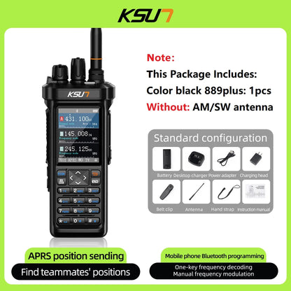 Professional Long Range Walkie Talkie GPS APRS Radio Shortwave Portable VHF UHF Communicate Transceiver Wireless Device 889plus