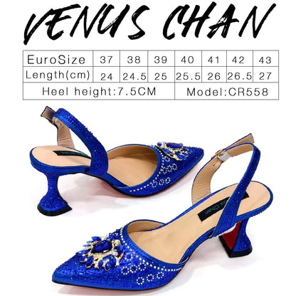 New Fashion Women's Summer Elegant High Heels Women's Sandals Luxury Wedding Italian Women's Party Shoes All Diamond