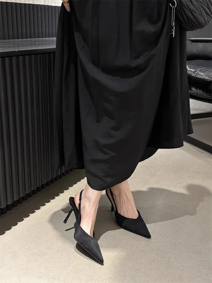 Luxury High Heels Sandals Women Sexy Pointed Toe Shoes for Woman Slippers New Party Shoes Pumps Elegant Slides Mujer Zapatos