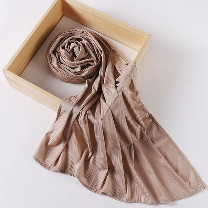 Ribbed Jersey Hijab Muslim Plain Scarf Crepe Hijab Scarf Soft Islamic Shawls Wraps Headband Voile Femme Musulman