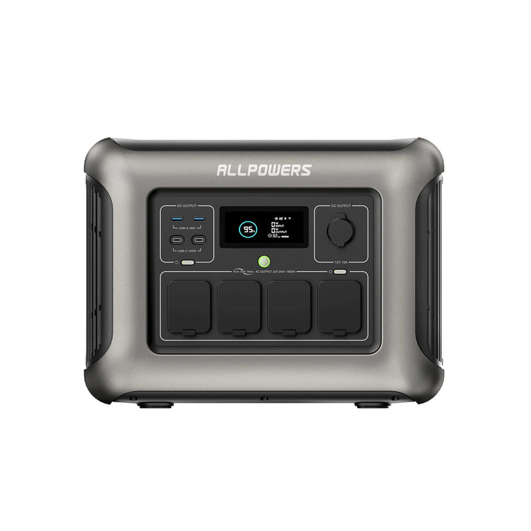 Portable Power Station 1600W 1056Wh LiFePO4 Battery Solar Generator Outdoor Camping Power Supply UPS Backup Energy Storage