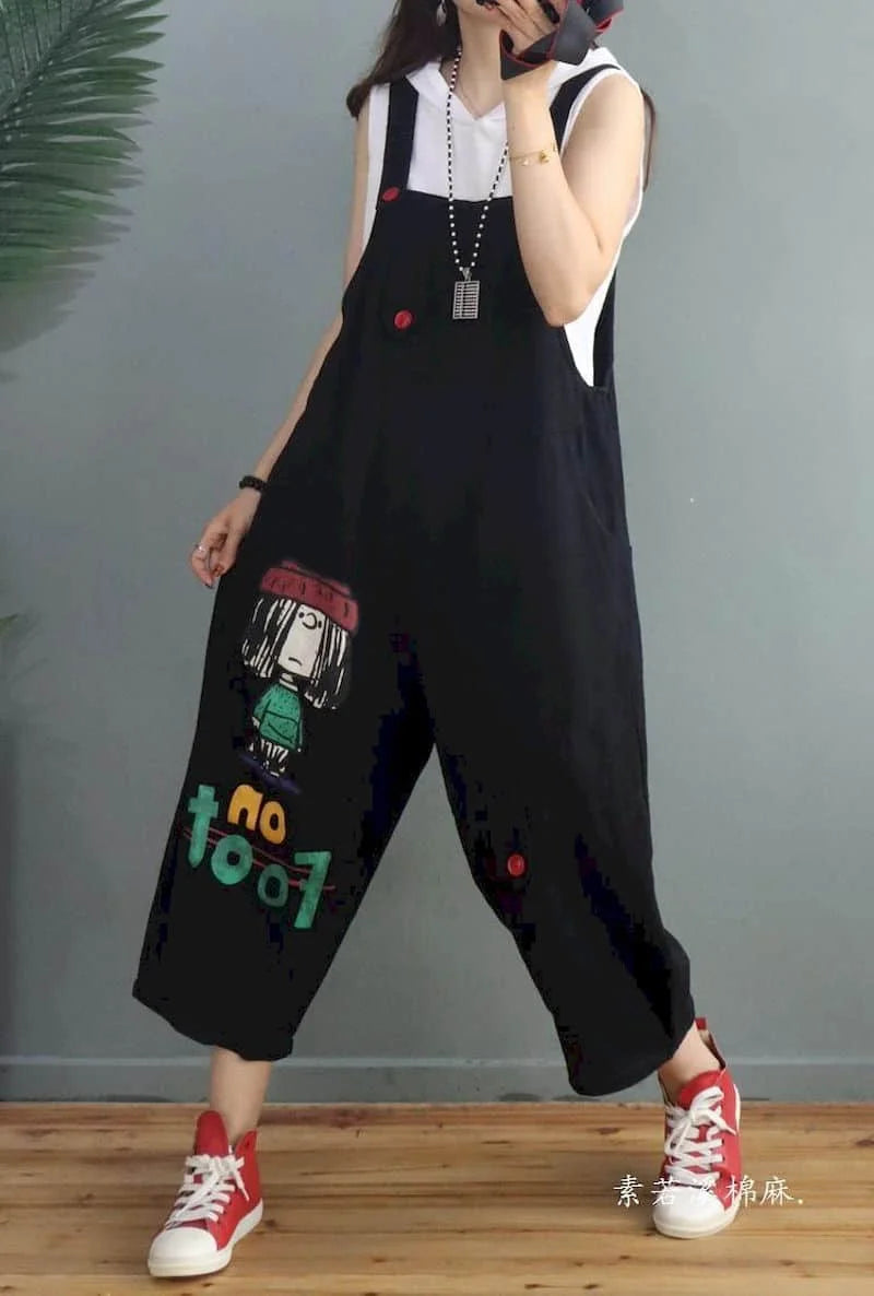 Denim Jumpsuits Women Straight Pants One Piece Outfit Women Rompes Loose Korean Style Casual Vintage Playsuits Women Clothing