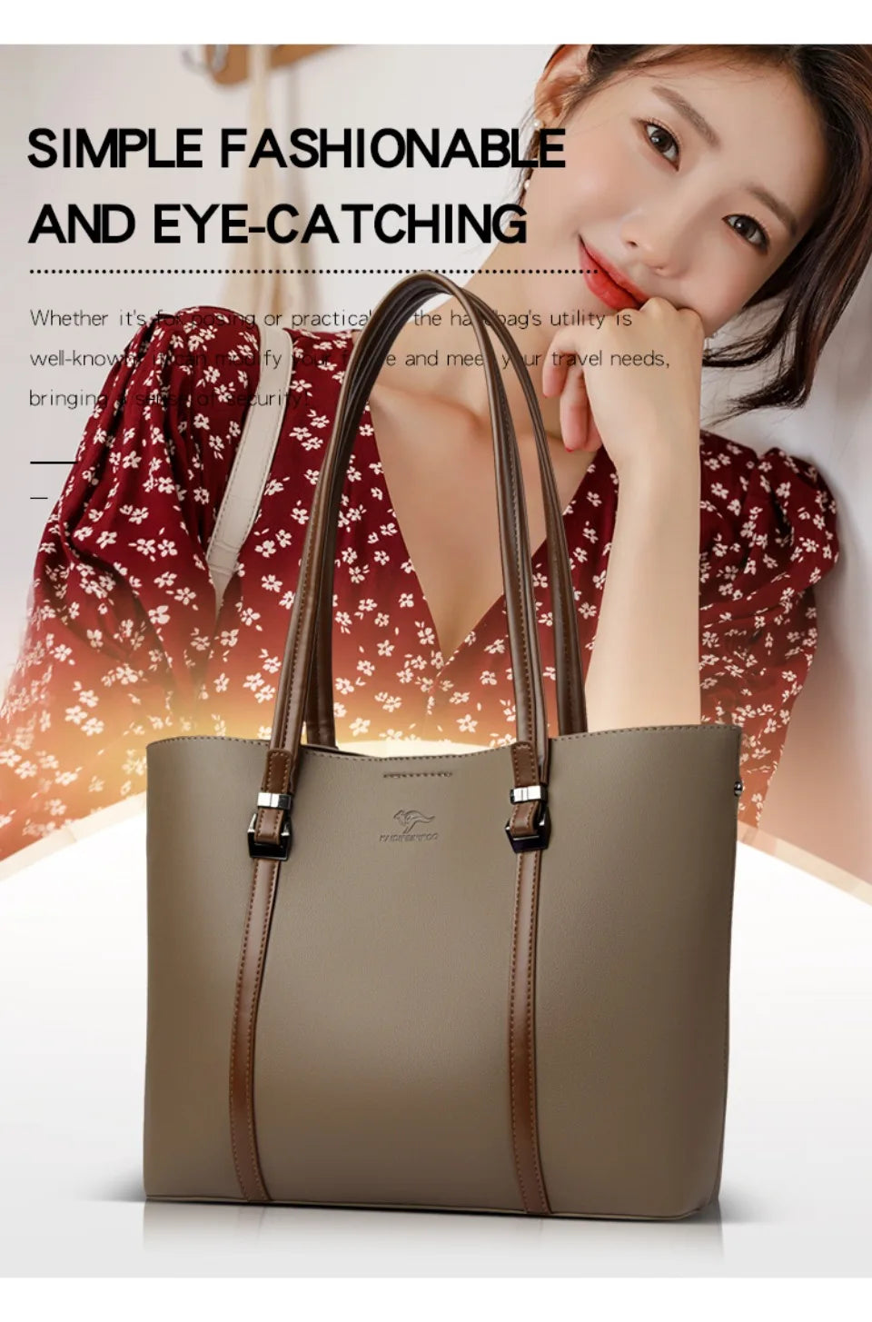 Large Capacity Shopping Bag for Daily Commuting Hand Bags Luxury Shoulder Bags High Quality Pu Leather Hnadbags Caual Tote Sac