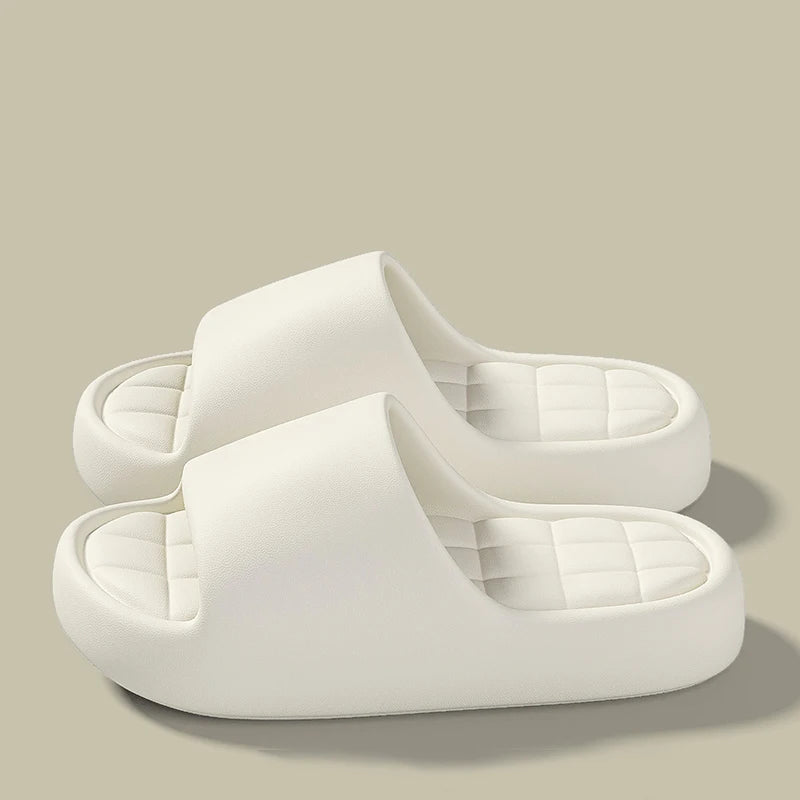 Men's Thick Platform Slippers EVA Soft Sole Pillow Slides Summer Beach Flip Flops Women Non Slip Bathroom Couple Home Slippers