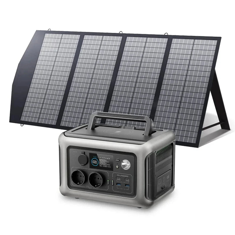 ALLPOWERS Solarpanel 100W 140W 200W Solar Energy Charger with LiFePo4 Battery 299Wh 600W Portable Power Station for Camping RV