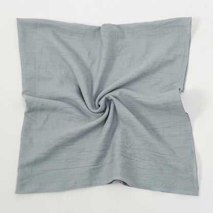 90*90cm Thin Soft Square Scarves for Women Simplicity Solid Color Cotton Linen Headscarf Muslim Female's Hijabs Bag Accessories