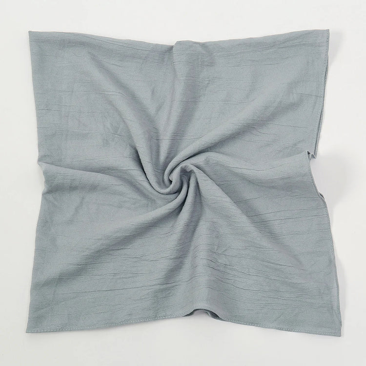 90*90cm Thin Soft Square Scarves for Women Simplicity Solid Color Cotton Linen Headscarf Muslim Female's Hijabs Bag Accessories