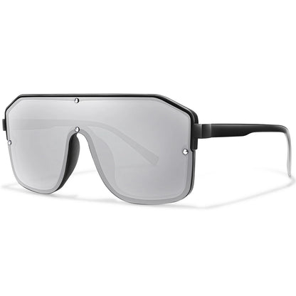 Rivet Lens Fishing Sunglasses for Men and Women Fashion Casual Oversize Goggles with UV Protection for Hiking Golf, Beach