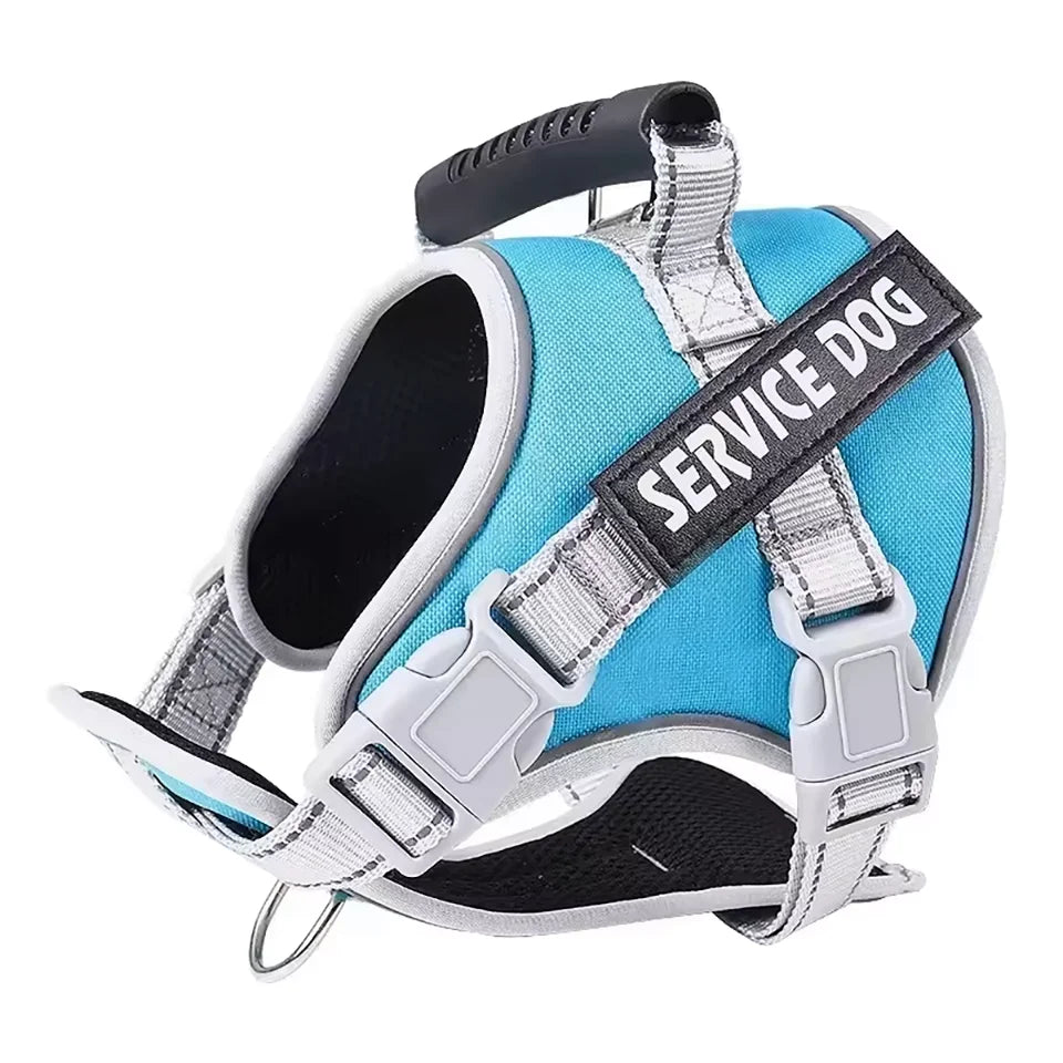 Adjustable Walking Dog Harness, Handle & Leash, No Pull Reflective Pet Vest, Soft Breathable Mesh, Suitable for Small & Big Dogs