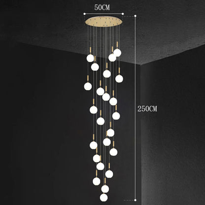 Modern Stair Chandelier Pendant Lights Indoor Lighting Ceiling Lamp Hanging Light LED Chandeliers for Living Room Indoor Lightin