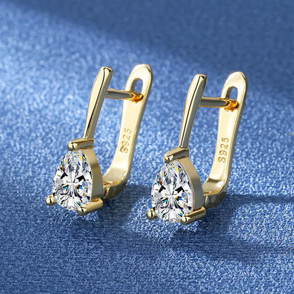 925 Silver Needle Princess Crystal Square Zircon Drop Earrings for Women Trendy Simplicity Jewelry Girl Sweet Gifts New