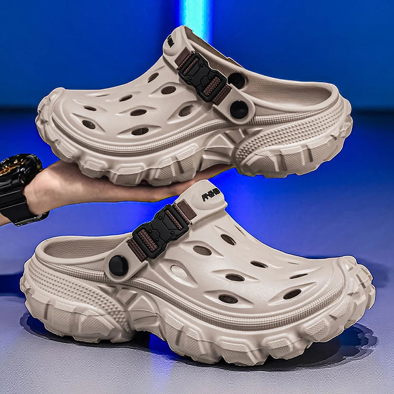 Summer Casual Sandals Men Outdoor Slippers Flat Mens Flip-flop Lightweight Beach Shoes Indoor Home Anti-slip Bathroom Slides