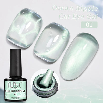 7.5ml Golden Light  Magnetic Gel Golden Gems Magnetic Gel Nail Polish Cat Nail Sparkling Glitter Semi Permanent Varnish
