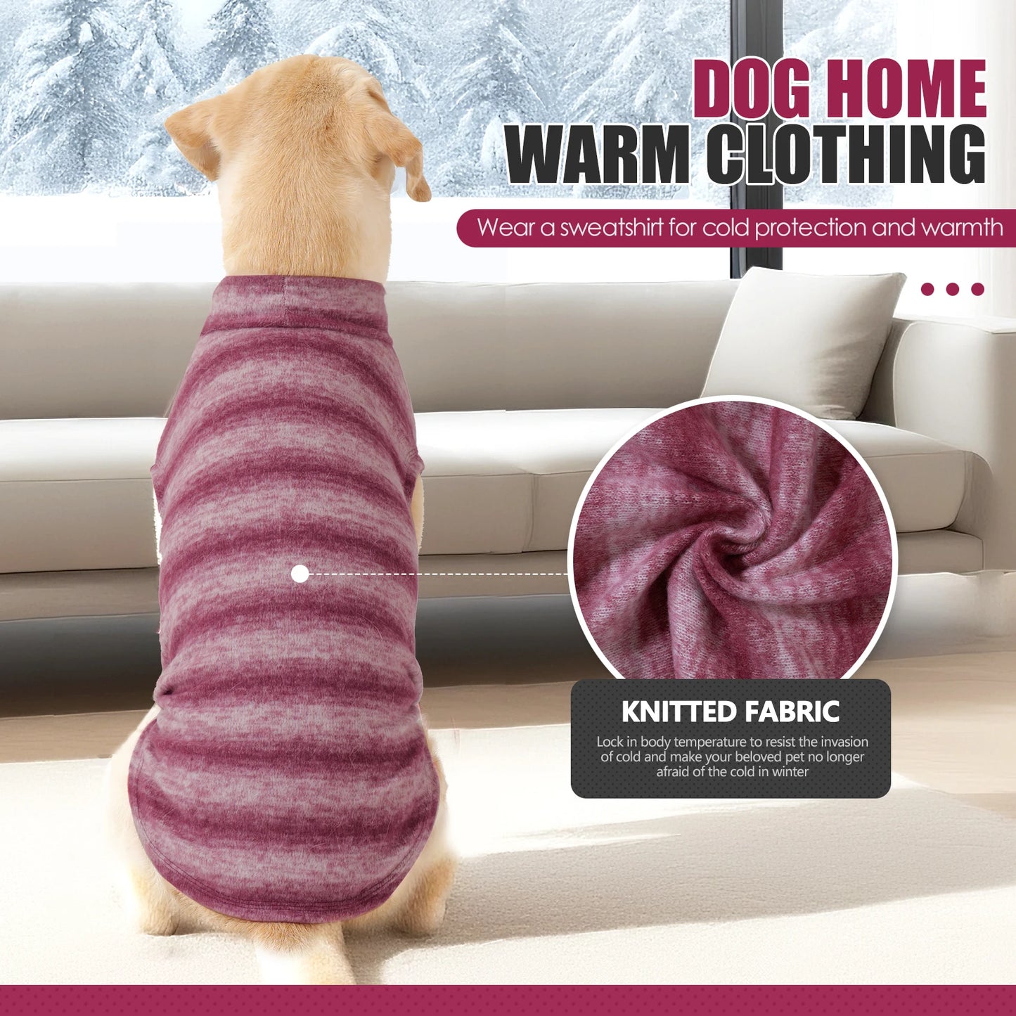 Windproof Plush with Sport Vest Dog Clothes,Pet Keep Warm Jacket No Pull No Choke Design for Small Medium Large Dogs