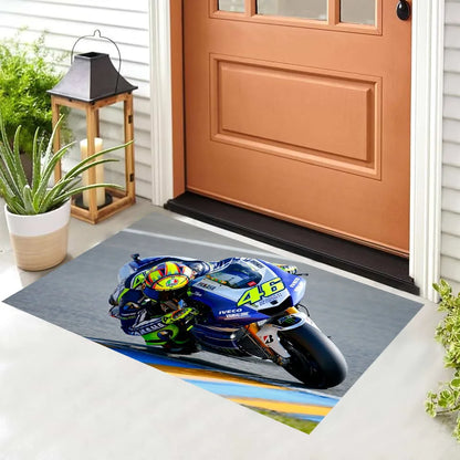 Motorcycle Carpet Garage Mat Racing Cool Moto Display Motorcycle Display Mat Hallway Anti-slip Home Decoration Rug Customized