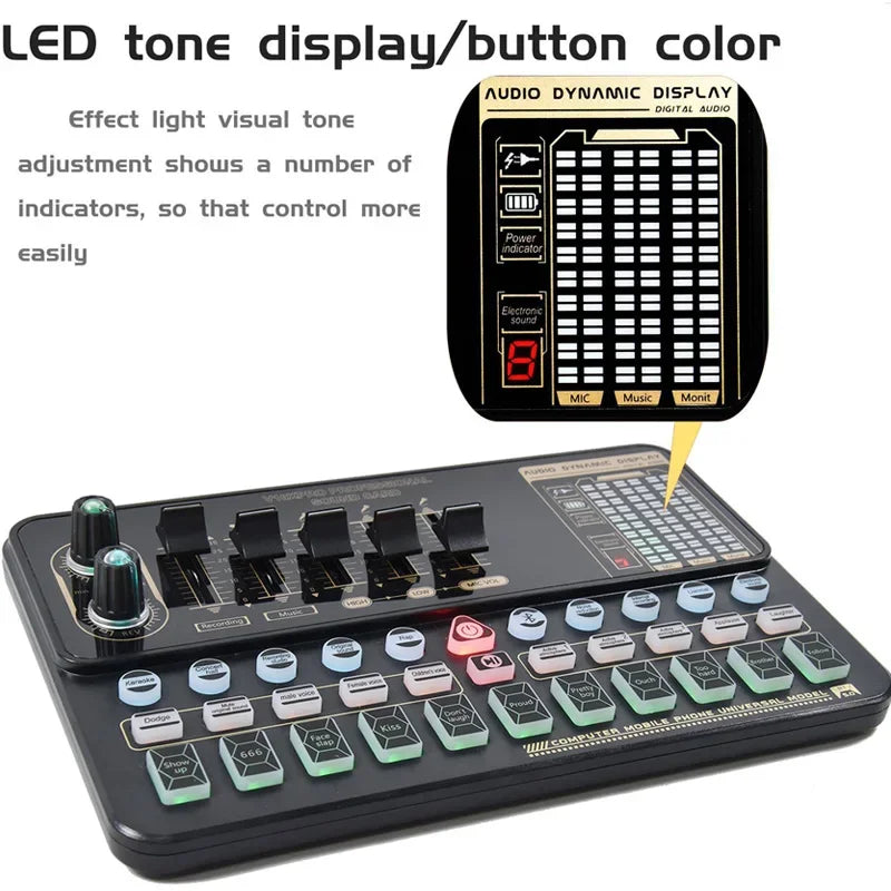 V10XPro Sound Card Studio Mixer Singing Noise Reduction Microphone Voice BM800 Live Broadcast Phone Computer Record V10X Pro set