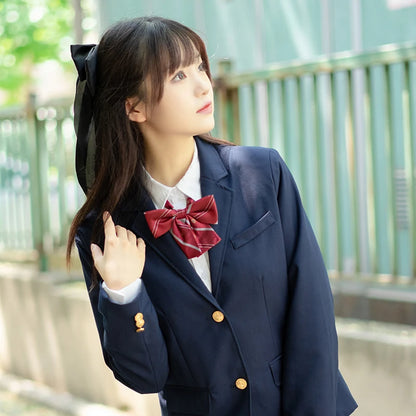 University School Girl Blazer Winter School Uniform Navy Coat Japanese High School Uniforms Suit Girl Students Jacket Seifuku