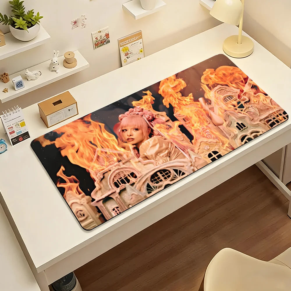 Singer Melanie Martinez Hades Mouse Pad Large Non-Slip Waterproof Mat Stitched Edge Keyboard Pad for Gaming Daily Office