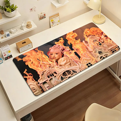 Singer Melanie Martinez Hades Mouse Pad Large Non-Slip Waterproof Mat Stitched Edge Keyboard Pad for Gaming Daily Office