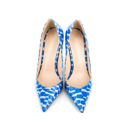 Multicolor Abstract Graffiti Print Pointed Toe Stiletto Pumps, Women Thin Heel Evening Shoes for Wedding, Formal Party and Night