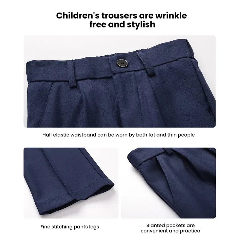 5 Pcs British Style College Kindergarten School Uniform JK Outfits Kid Shirt Pleated Skirt Suit Chorus Performance Costume Dress