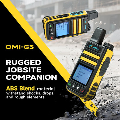 OMIZN Walkie Talkie 4G Global Signal Radio 5000 Km POC Radios Long Range Camping Waterproof IP65 Portable Distance Calling G3