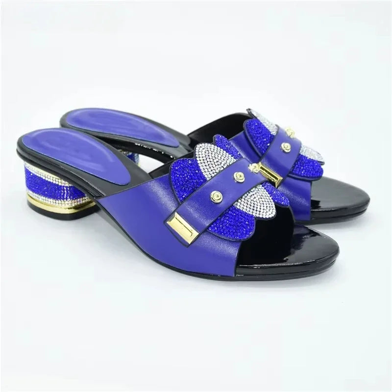New Without Bag Pumps Super low Heels Italian Women Wedding for Party Heels Elegant Shoes Slippers 2025 Summer Woman Slipper