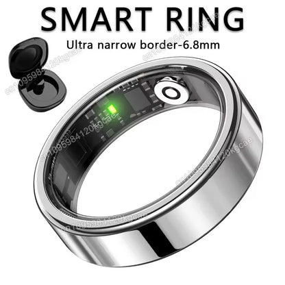 2026 New Smart Ring Heart Rate Blood Pressure Sleep Monitoring Motion Tracking IP68 Waterproof Men Women Smart Ring Holiday Gift