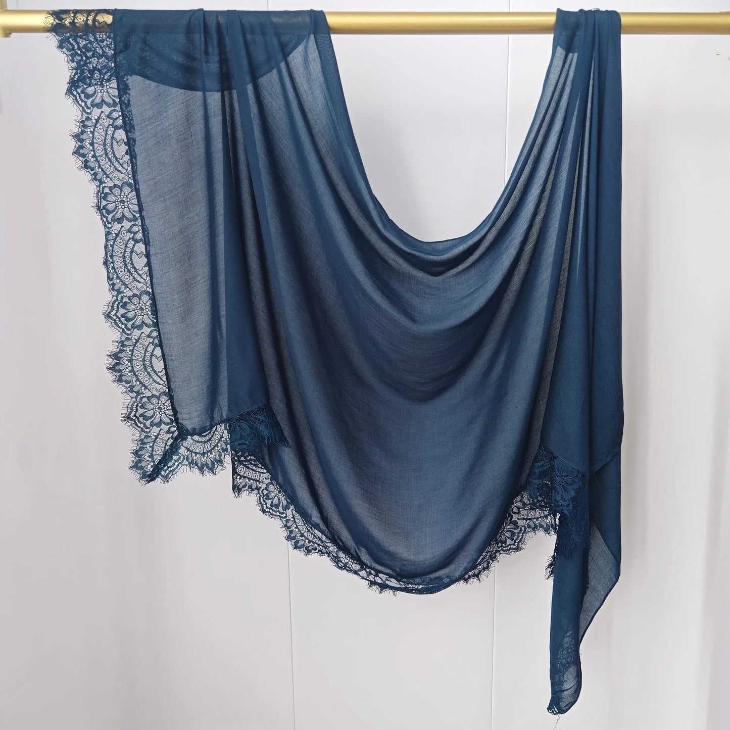 2026 New Rayon Cotton Modal Hijab Scarf Lace Splicing Turban Breathable Women Shawl Cotton Plain Scarf Headscarf Women Hijabs