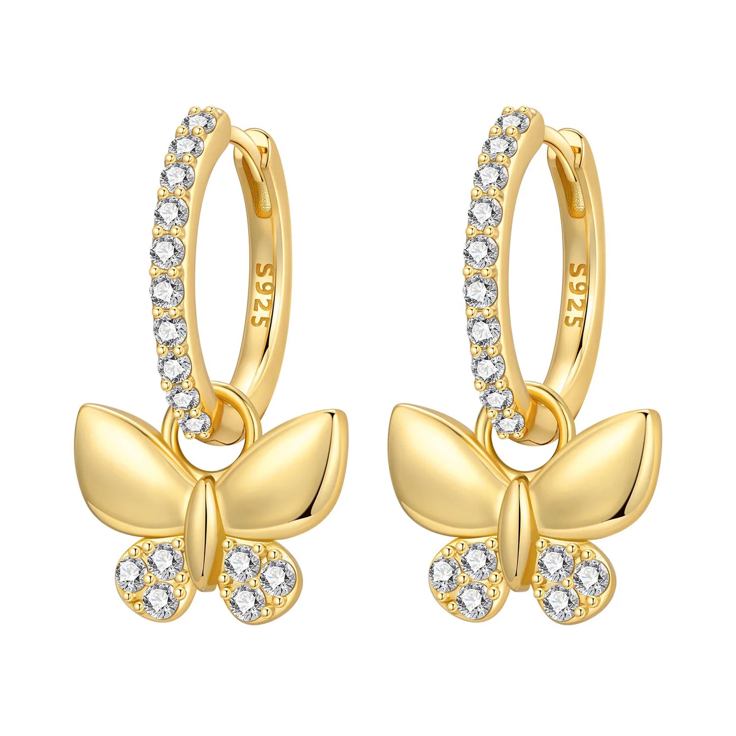 Original 925 Sterling Silver Heart Vintage Luxury Earrings Fashion 18K Gold Hoop Earrings for Women Piercing Jewelry Aretes 2026